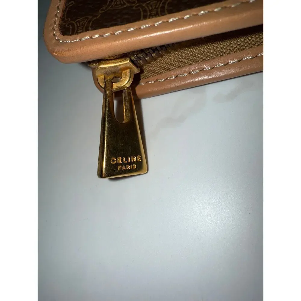 Celine Macadam Canvas Clutch with Tan Leather Trim - Picture 3 of 9